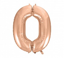 Balon Foliowy HEL 0 Róż-złoto 92cm