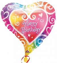 Balon Hel Filia Urodziny Serce Kolor