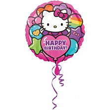 Balon Folia Hel Happy Birthday Hello Kitty 43cm