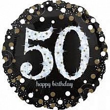 Balon Hel Folia 50 Happy Birthday Jumbo 80cm Anagram
