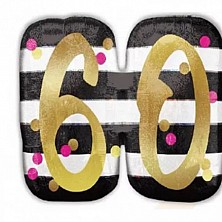 Balon Hel Folia 60 Happy Birthday Pink&gold