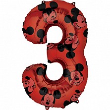 Balon Foliowy hel 3 Mickey Mouse Red 68cm