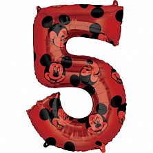 Balon Foliowy hel 5 Mickey Mouse Red 74cm