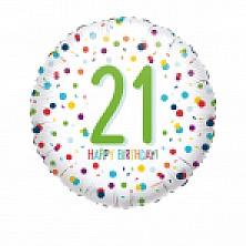 Balon Hel Folia Urodziny 21 Lat Cyfra