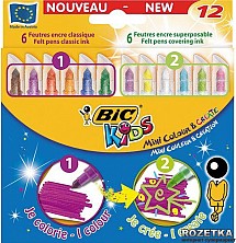Flamastry Bic Kids Mini Colour & Create 12 kolorów