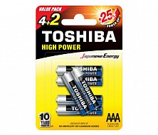 Baterie Lr03 Alkalicz Power 4+2 Toshiba