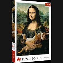 Puzzle 500 El Mona Lisa I Kot Trefl