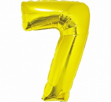 Balon Foliowy HEL 7 Złoty 92cm