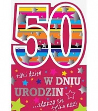 Karnet Kukartka QDK-060 urodziny 50