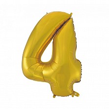Balon Foliowy hel 4 Złoto mat 92cm