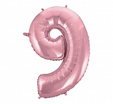 Balon Foliowy hel 9 Jasno różowy 92cm