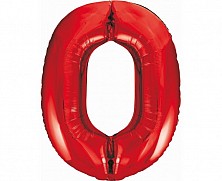 Balon Foliowy Hel 0 Czerwony 92cm