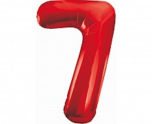 Balon Folia Hel 7 Czerwony 85cm